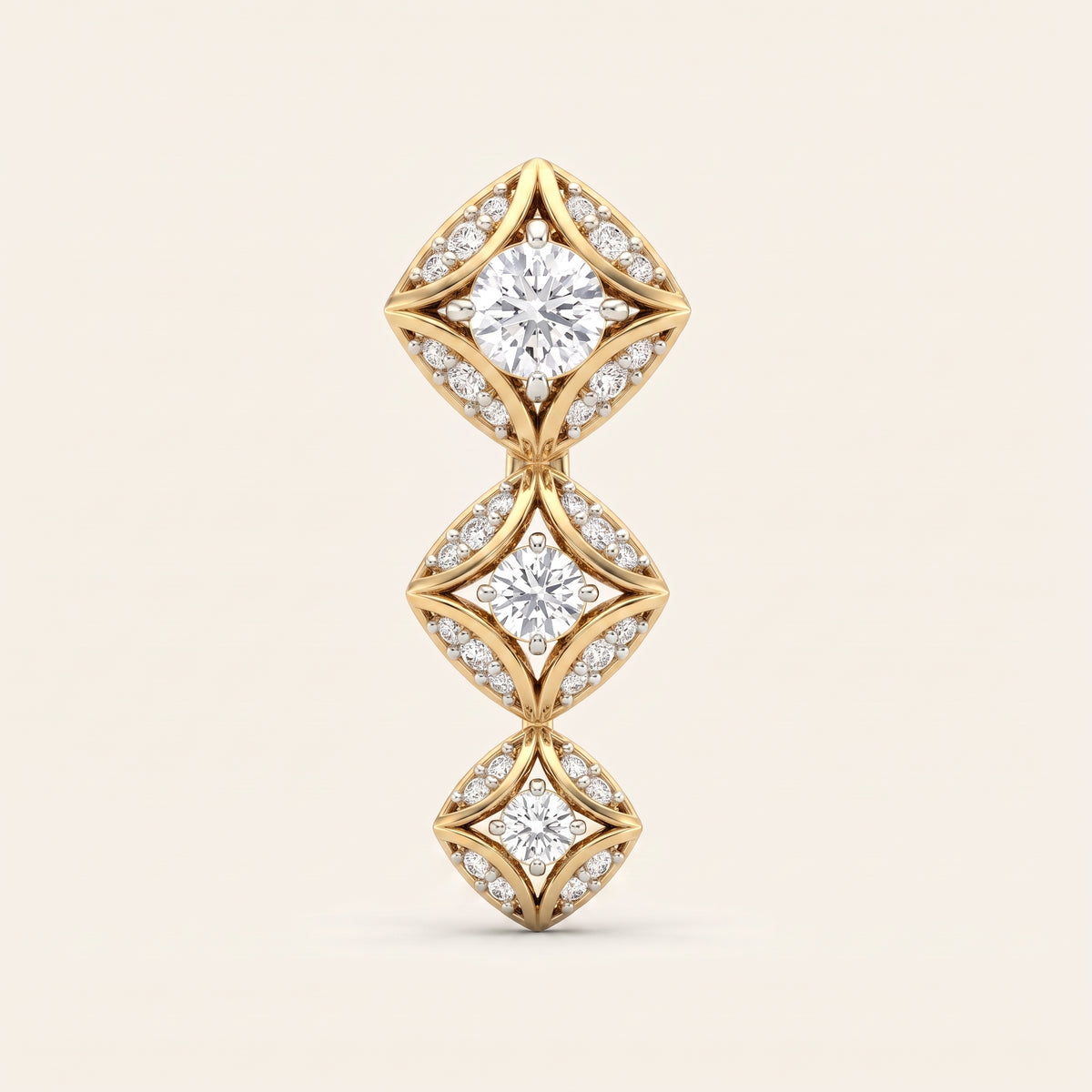 Tiara lab-grown diamond pendant, view 3