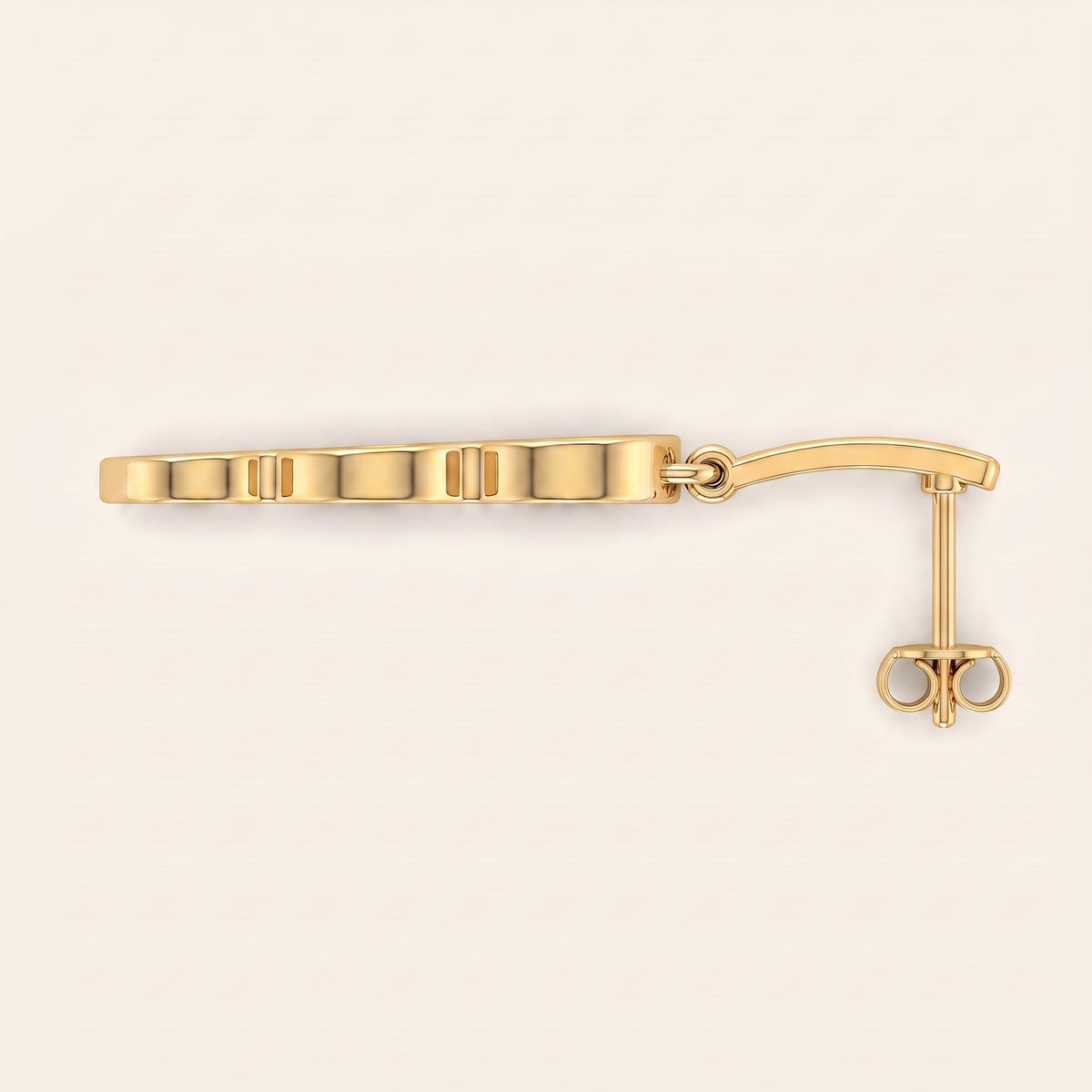 Droplet lab-grown diamond earrings, view 4