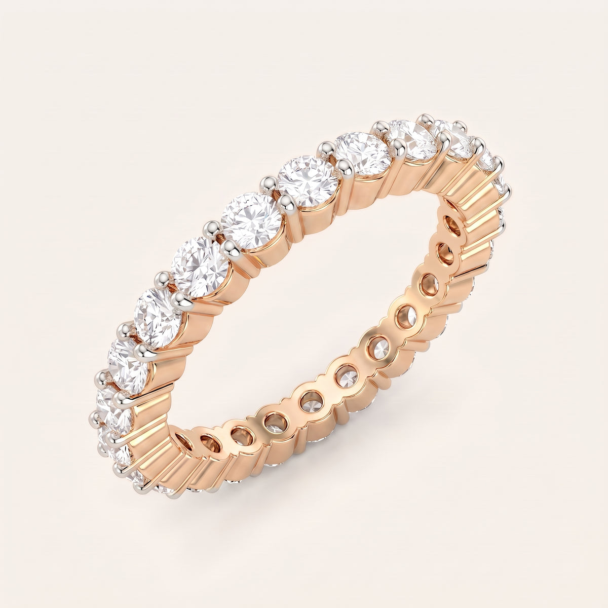 Endless lab-grown diamond ring, view 8
